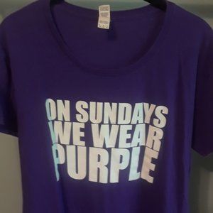XL-On Sundays We Wear Purple tee